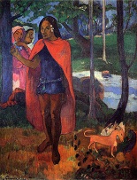Поль Гоген Колдун с Хива Оа (Маркизский мужчина в красном плаще)-1902